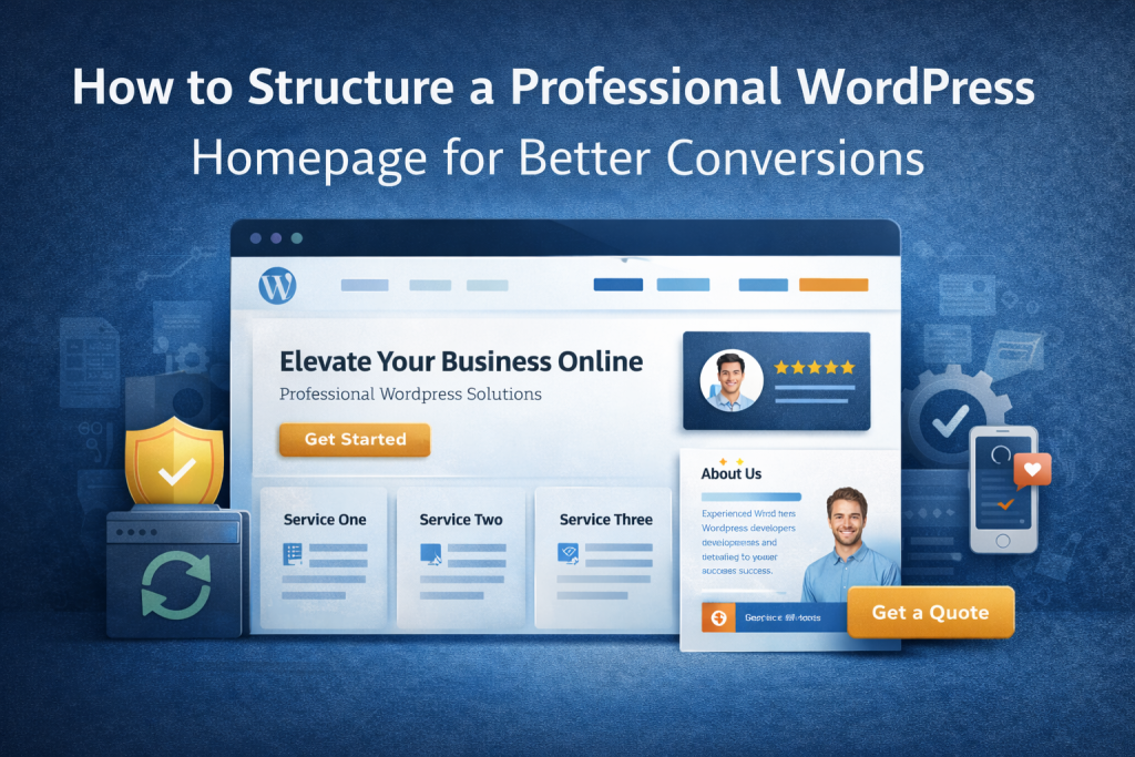 How to Structure a Professional WordPress Homepage for Better Conversions